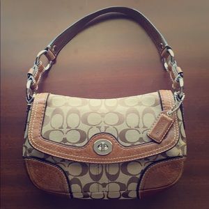 Signature Leather/Canvas Handbag